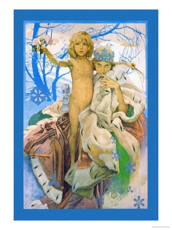 Alfons Mucha - 155, Regina delle nevi e bambino